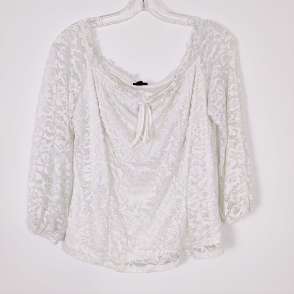 Torrid Women’s Blouse Lace Bohemian Off Shoulder Peasant Size 1 Goth